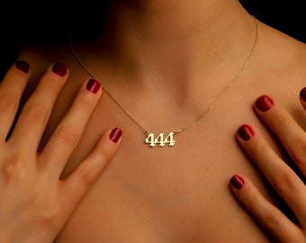 カスタムスターリングシルバーエンジェルナンバーネックレス：ラッキーナンバージュエリー