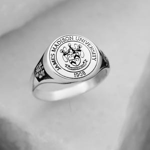 University Class Ring 2026, Sterling Silver College Jewelry