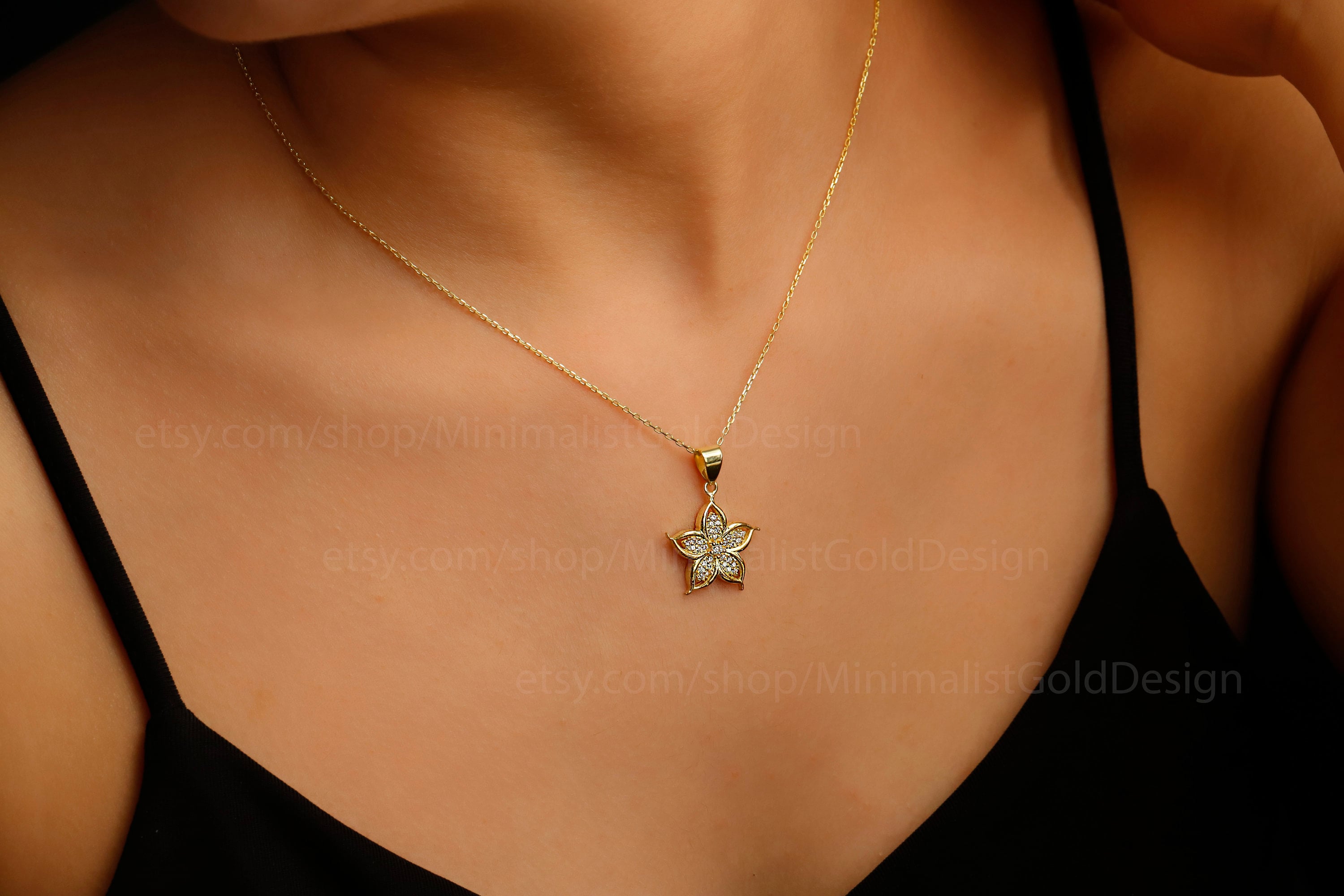 Silver Lily Necklace - Etsy