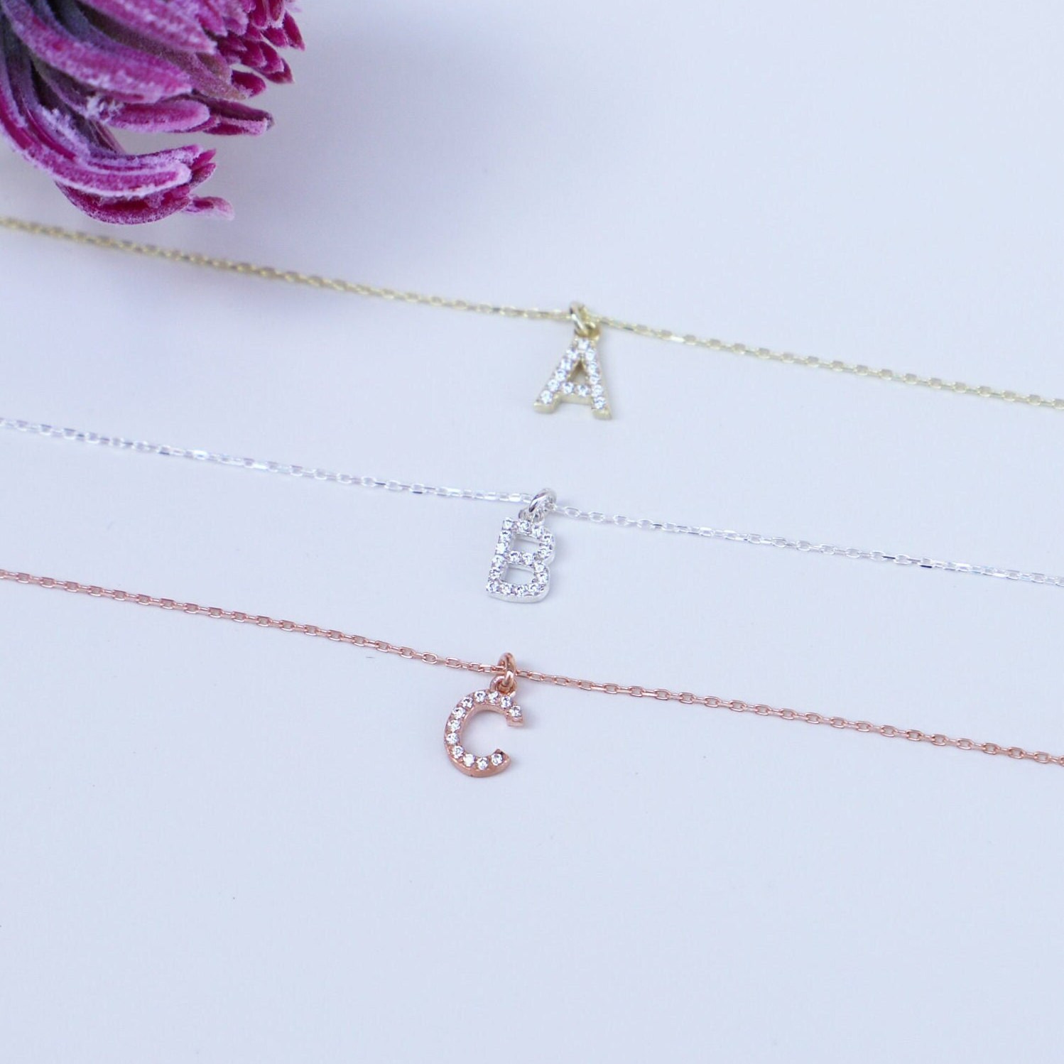 Diamond Pave Letter - Etsy