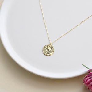 Graduation Necklace, Custom Logo Necklace, Gold Necklace, Personalized College Necklace, University Graduation Necklace, Custom College Gift image 4