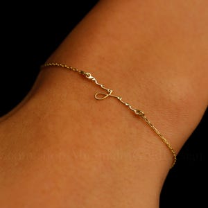 14K Gold Personalized Name Bracelet, Dainty Custom Jewelry for Her, Layering Bracelet, Gift for Mom, Gift For Christmas
