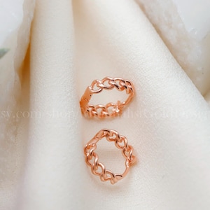 Twisted Hoops Earrings by MinimalistGoldDesign • Minimalist Spiral Earrings • Everyday Huggie Earrings  • Perfect Birthday Jewelry Gifts