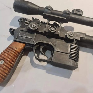 Legendary Sidearm: Han Solo DL-44 Blaster - Handcrafted 3D Printed Replica - A New Hope Version