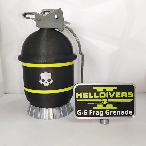 Helldivers G-6 Frag Toy Grenade, Cosplay Prop , Decorative Stash Container, 3D Printed, Helldivers 2 Toy Grenade