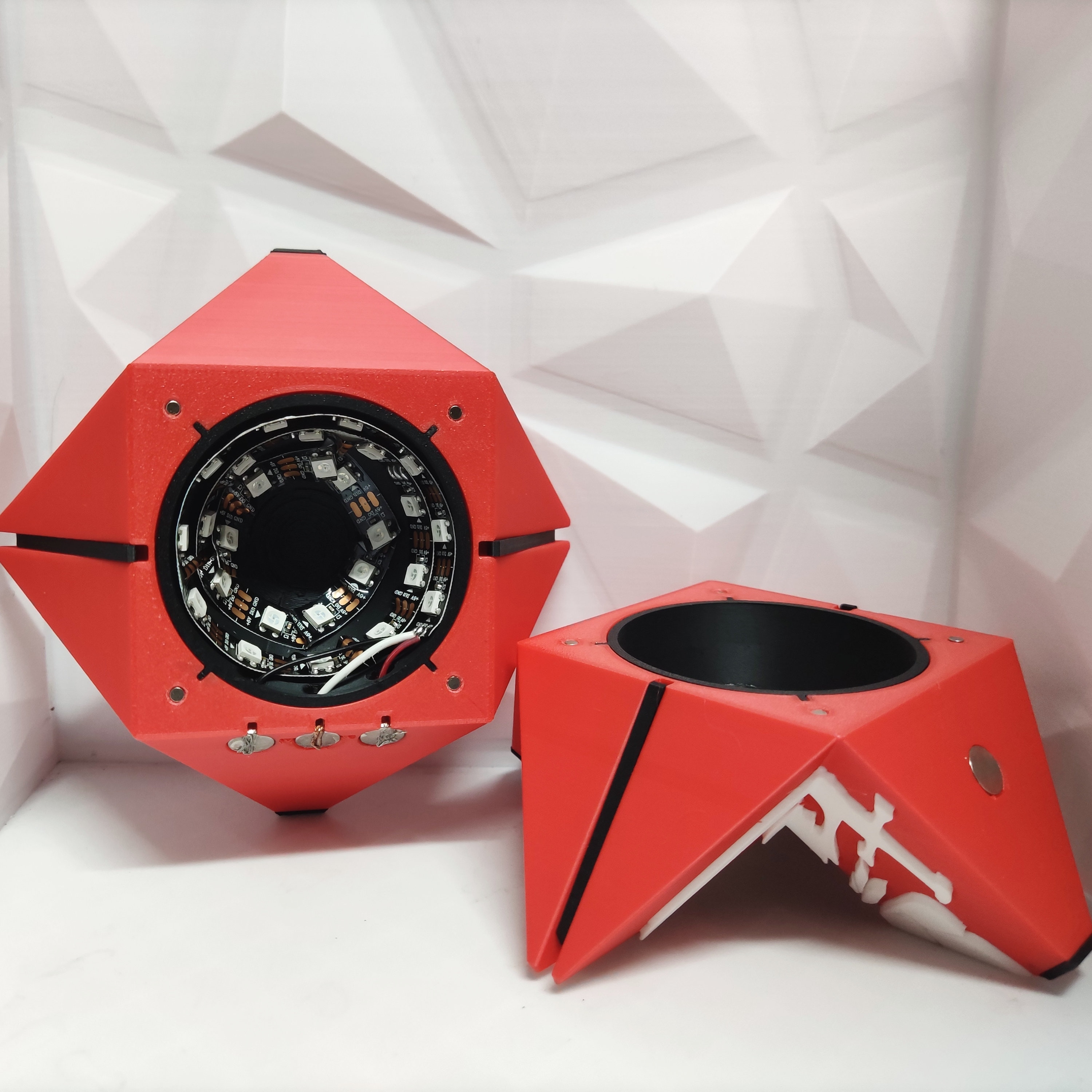 3D Printed Custom Destiny Crucible Shell Ghost with Light-Up Eye & Custom Stand