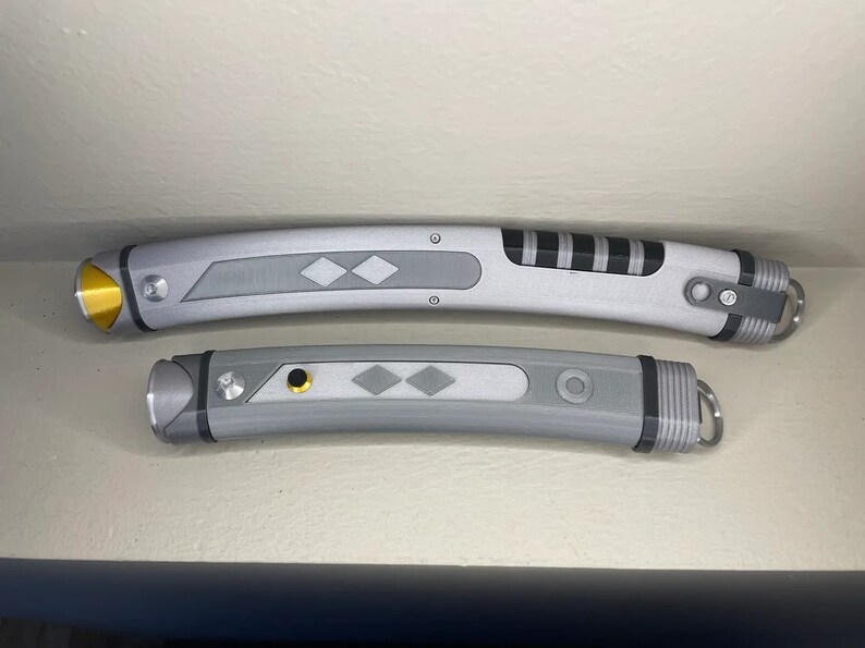 3D Printed Ahsoka Tano's Lightsabers STL Files Ready to Print Lifesize ...