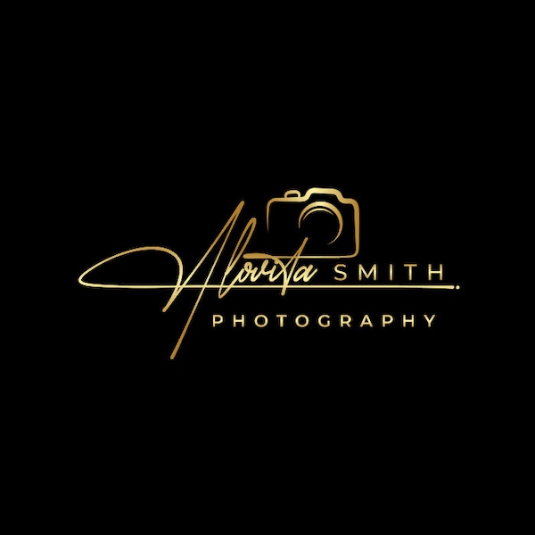 Camera Logo for Photography, Custom Logo, Signature Logo, Photography Logo, Handwritten Logo