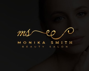 Beauty logo. Boutique logo, Brow logo, Premade logo design, Nail logo, Sparkle Logo, Makeup logo, Modern logo, Signature logo, Smoke Logo