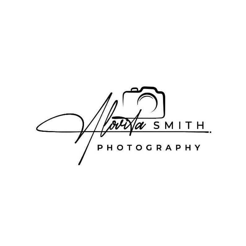 Kamera-Logo für Fotografie, individuelles Logo, Signatur-Logo, Fotografie-Logo, handgeschriebenes Logo Bild 3