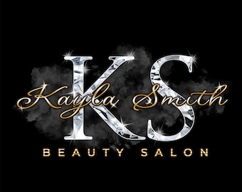 Make-up artiest logo, rook logo, schoonheid logo, gouden aquarel logo, handtekening logo, Boutique logo, haar logo, wimpers logo, nagels logo