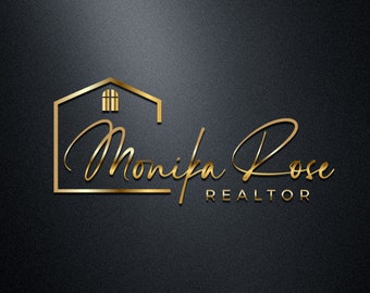 Premade Realtor Logo Design, Agent House Logo, Text Logo