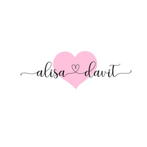 Personalised Love Logo, Heart logo,Signature Logo, Design with Custom Changes