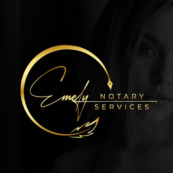 Notary Service Logo, Notary Logo, Custom Logo Design,  Business Logo, , Signature Logo,Creative Logo, Photography Logo