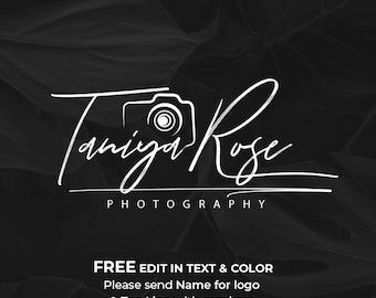 May include: A white logo with the text "Tamiya Rose Photography" and a stylized camera icon. The text "FREE EDIT IN TEXT & COLOR" is below the logo, followed by "Please send Name for logo & Tag Line with purchase".