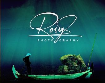 Echtes handgeschriebenes Signaturlogo, keine Schrift oder Schrift, Fotografie-Logo-Wasserzeichen, Text-Logo-Design