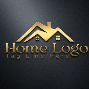 Logotipo de agente inmobiliario, logotipo de casa, logotipo de bienes raíces, logotipo de diseñador de interiores, logotipo personalizado, logotipo de decoración del hogar
