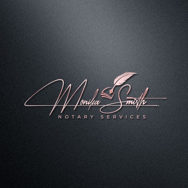 Notary Logo, Custom Logo Design, Notary Service Logo, Business Logo, Signature Logo,Creative Logo, Photography Logo