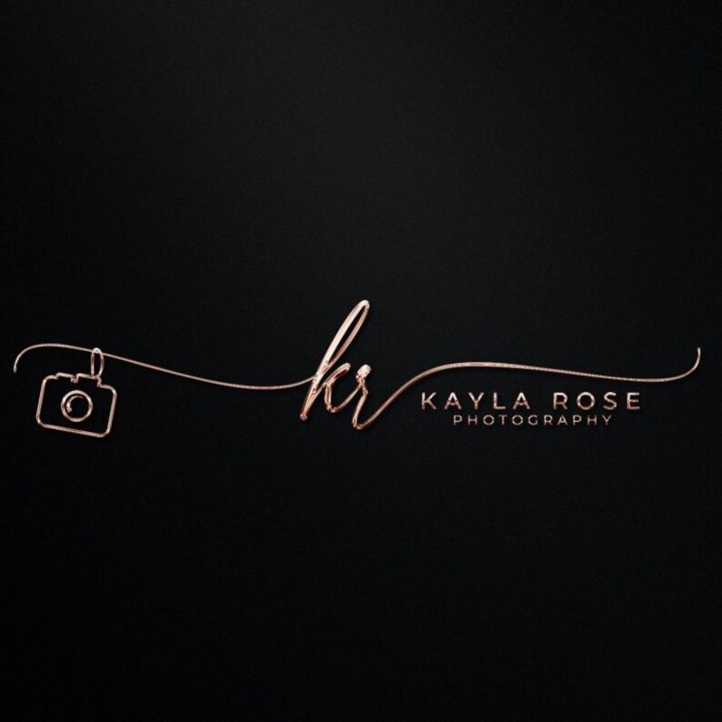 Cursive Camera Icon Custom Camera Logo Design: Photography Business Branding (digital) - Etsy