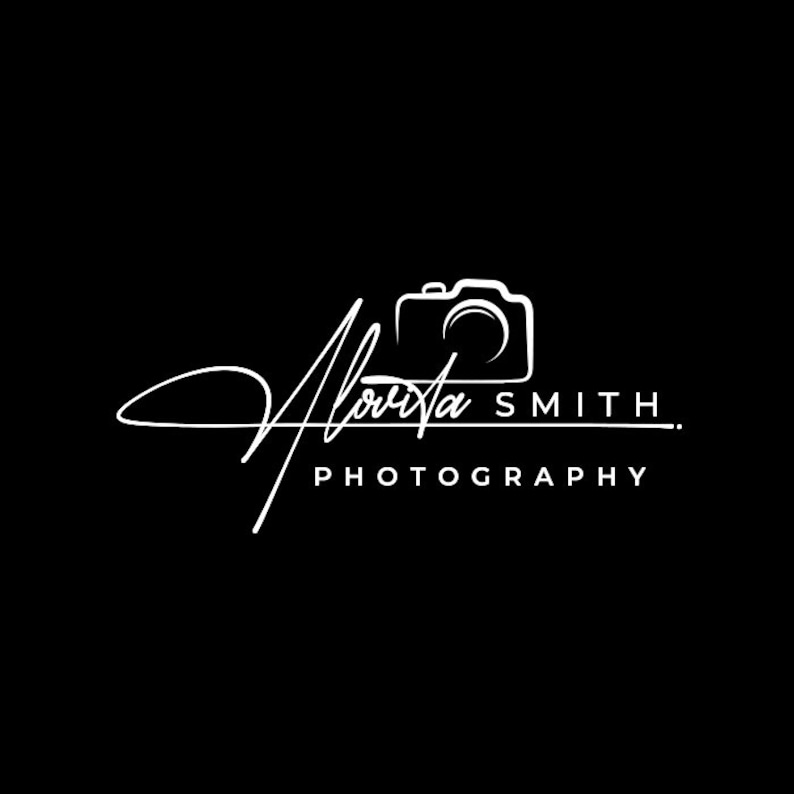 Logo della fotocamera per fotografia, logo personalizzato, logo della firma, logo della fotografia, logo scritto a mano immagine 2