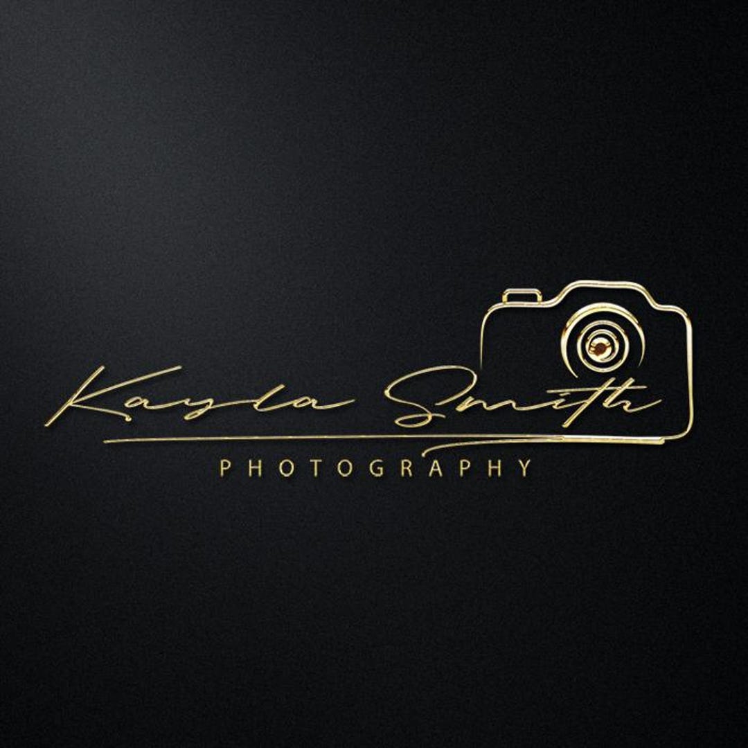 Personalized Camera Logo Design: Photography Signature Watermark