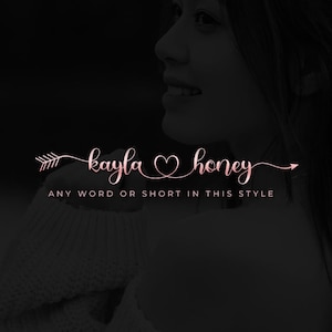 Logo dell&#39;amore, logo personalizzato, logo moderno, logo del cuore, logo della firma, San Valentino, logo minimalista, logo con filigrana