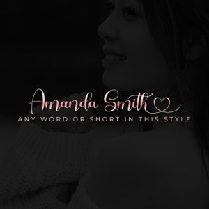 Logo e cuore d&#39;amore con modifiche personalizzate