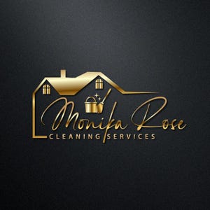 Logotipo de servicio de limpieza del hogar con cambios personalizados