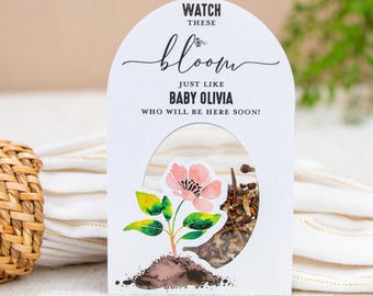 BABY IN BLOOM Seed Packet Favors • Baby Shower Favors • Wildflowers • Eco-Friendly • Bespoke • ShakerSeeds® -350S