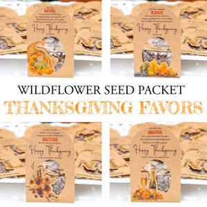 THANKSGIVING PARTY FAVOR • Friendsgiving • Church • Employee Appreciation • Coworkers • Wildflowers • Personalized • Bespoke