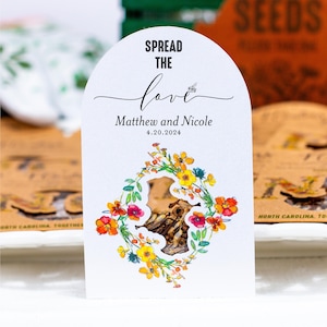 SEED PACKET FAVORS • Let Love Grow • Wedding • Wildflowers • Personalized Eco-Friendly Gift • Memorial • Bespoke • ShakerSeeds® - 24K