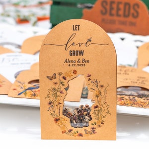 SEED PACKET FAVORS • Let Love Grow • Wedding • Wildflowers • Personalized Eco-Friendly Gift • Memorial • Bespoke • ShakerSeeds® - 67K