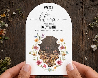 Baby Shower Wildflower Seed Packets, Personalized Favors, Keepsake Guests | ShakerSeeds®
