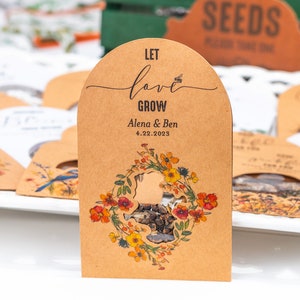 SEED PACKET FAVORS • Let Love Grow • Wedding • Wildflowers • Personalized Eco-Friendly Gift • Memorial • Bespoke • ShakerSeeds® - 24K