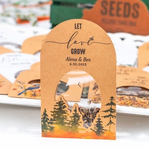 SEED PACKET FAVORS • Let Love Grow • Mountain Wedding • Wildflowers • Adventure • Eco-Friendly Gift • Bespoke • ShakerSeeds® - 70K