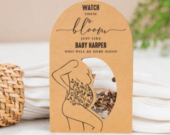 BABY SHOWER Seed Packet Favors: Eco-Friendly • Wildflower Theme • Personalized - 168K
