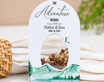 LET LOVE GROW Wedding Favors: Wildflower Seed Packets • Eco-Friendly • Personalized • Sustainable • Bespoke • ShakerSeeds® - 76S
