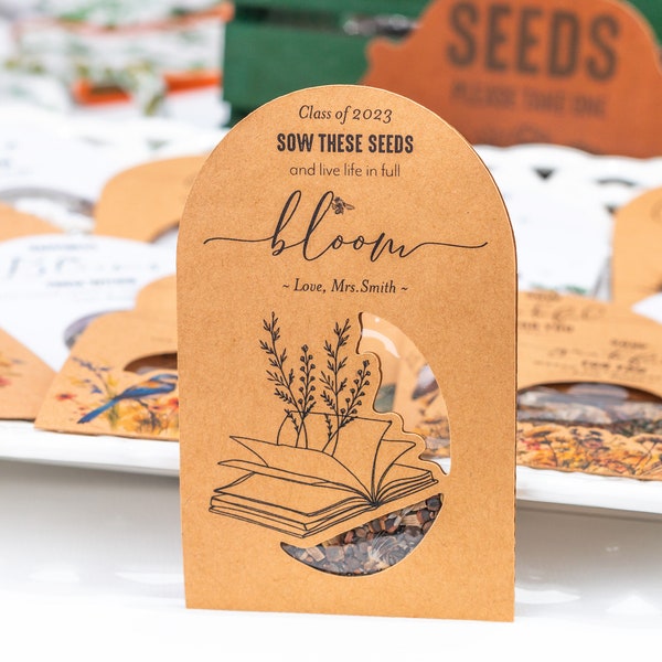 GRADUATION SEED PACKET Favors • Wildflowers • Personalized Eco-Friendly Gift • Bespoke • ShakerSeeds® - 177K