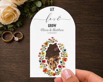 Personalized Wedding Seed Packets, Wildflower Favors, Let Love Grow | ShakerSeeds®