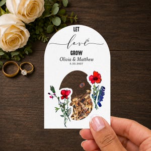 Personalized Wedding Seed Packets, Wildflower Favors, Let Love Grow, Keepsake Gift for Guests | ShakerSeeds®