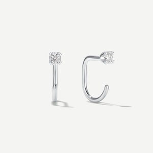 Stay Close Moissanite Hoops