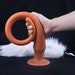 Confidential delivery vestibule anal plug soft super thick egg false penis anal plug fist cross stallion masturbator sex products SM 