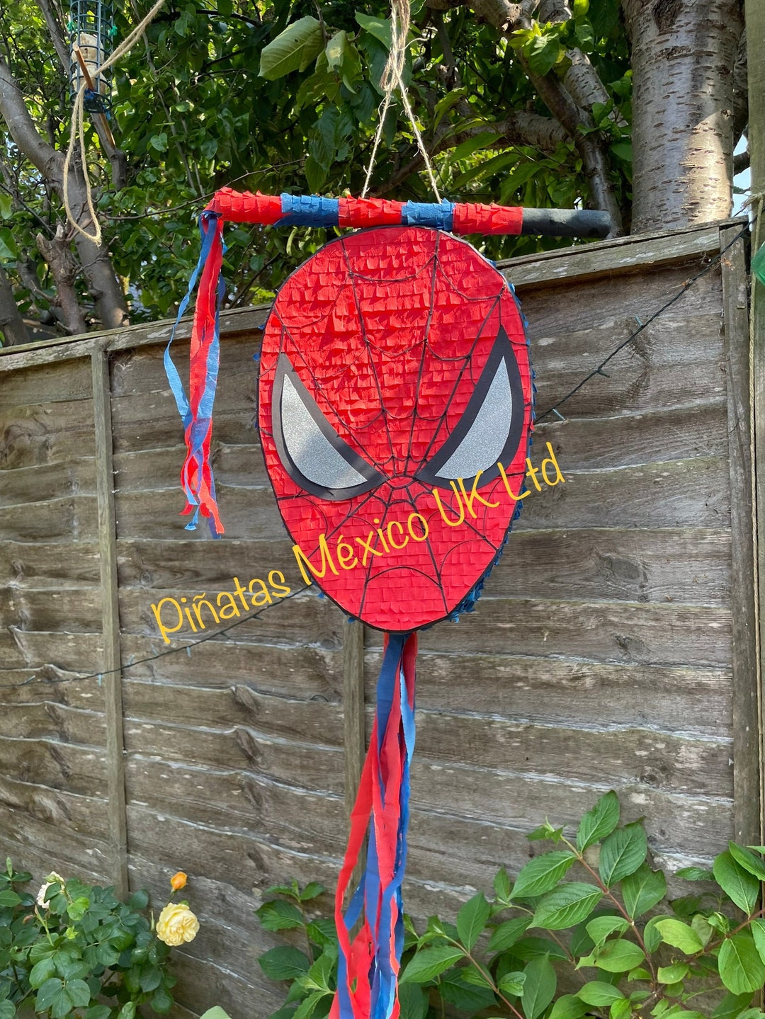 Spiderman Head Pinata Superhero Face Spider Pull String Piñata Birthday ...