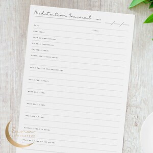 Daily Meditation Journal Printable: Chakra Crystal Practice (PDF)