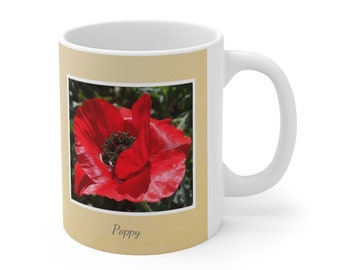 Mohn, KeramikBecher 11oz