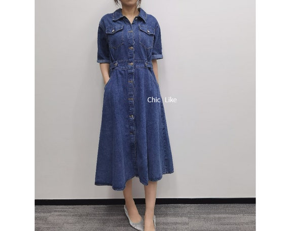 IDALL Summer Dresses,Denim Dress Women's Fashion Multi