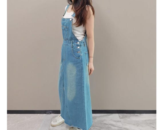 white christmas dresses Anna-Kaci Women's Casual Adjustable Strap Short Denim Pinafore Bib Ove main image 1