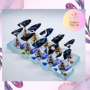 Galaxy Bloom Press On Nails Handmade Nail Art | Reusable Nails