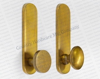 Antique Unlacquered Brass Cabinet Knobs