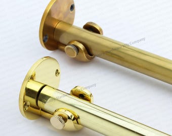 Inside Mount Brass Curtain Rod Unlacquered